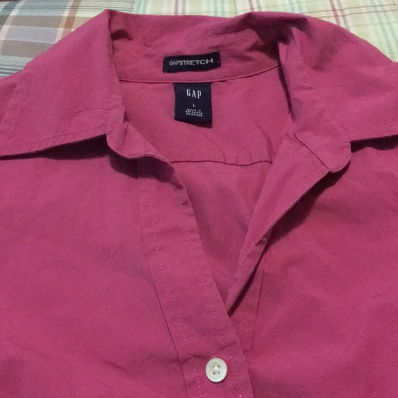 GAP Berry Button-Down Shirt Size L - Picture 5 of 6